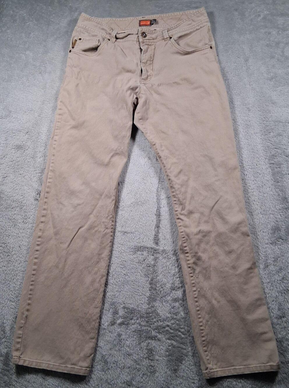Merrell Jeans Mens 34x30 (Fits 31x30) Beige Khaki Straight Fit Stretch Casual